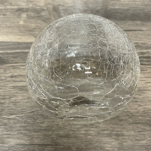 Shannon Crystal Godinger Crackle Glass Bud Vase Clear Vintage Decor - Picture 5 of 7